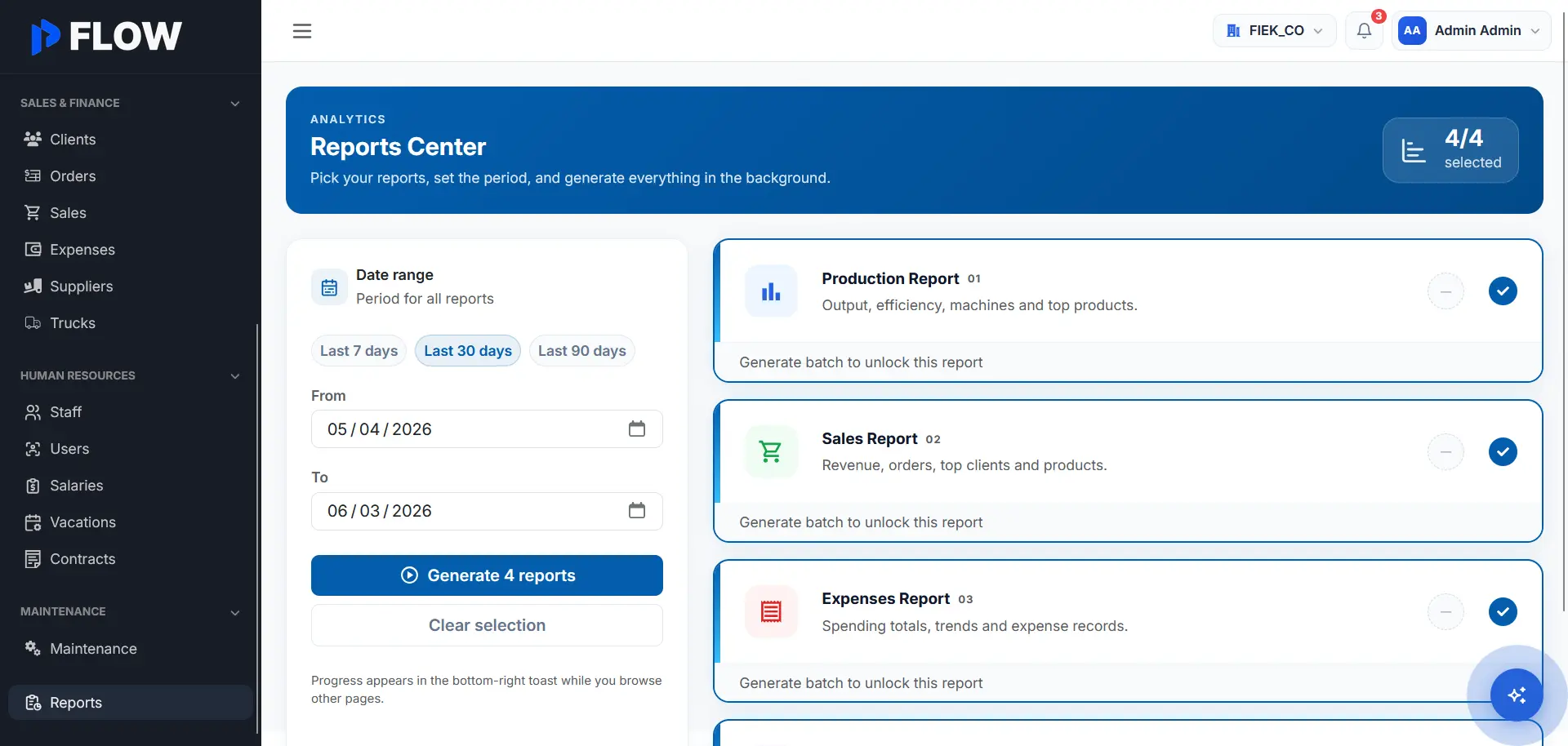 Prod Flow - Manufacturing Management System